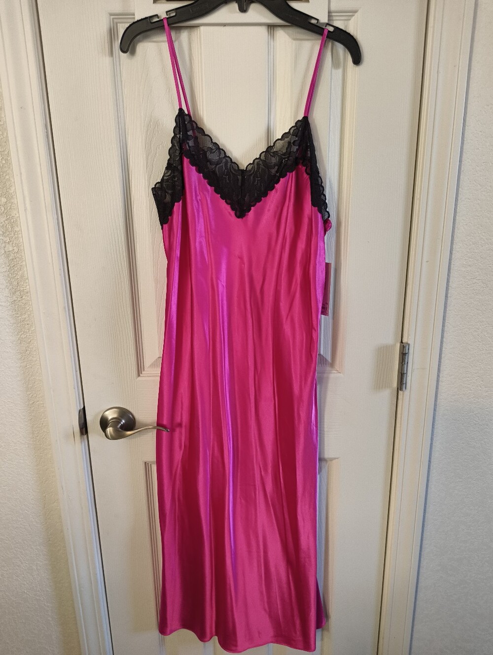 Lilac and London Slip Dress Hot Pink